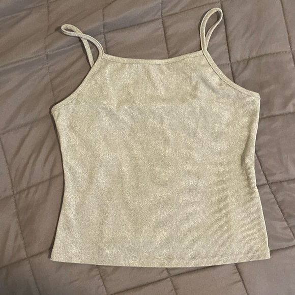 Women grey cropped tank top - Picture 1 of 5
